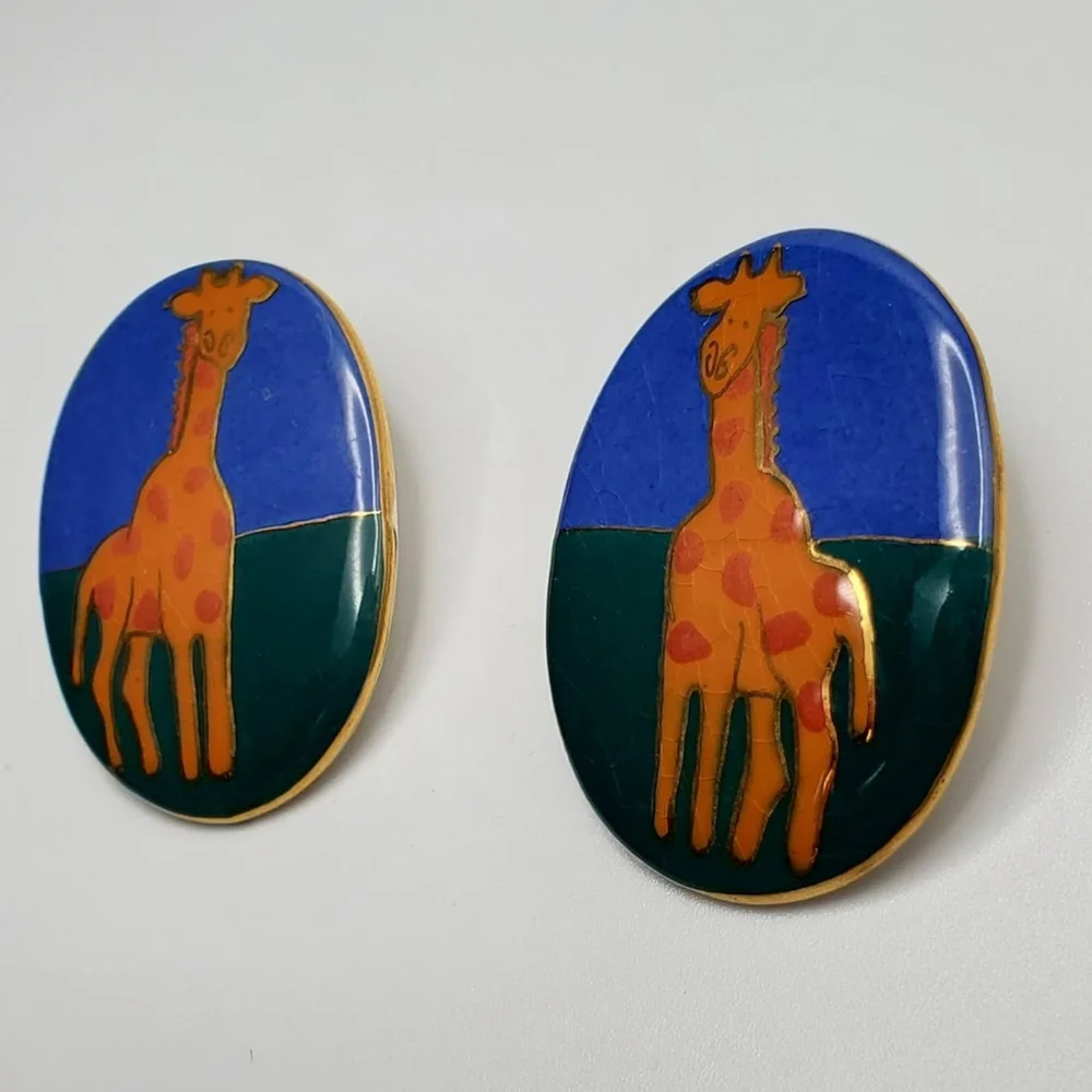 Giraffe Clay Stud earrings